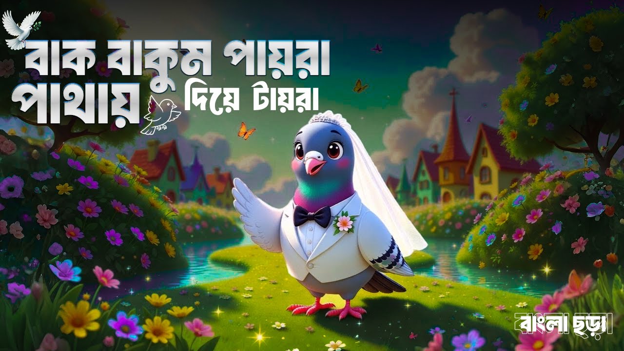 বাক বাকুম পায়রা | Bangla Rhymes for Kids | Bengali Chhora | IZ.Teyaniz