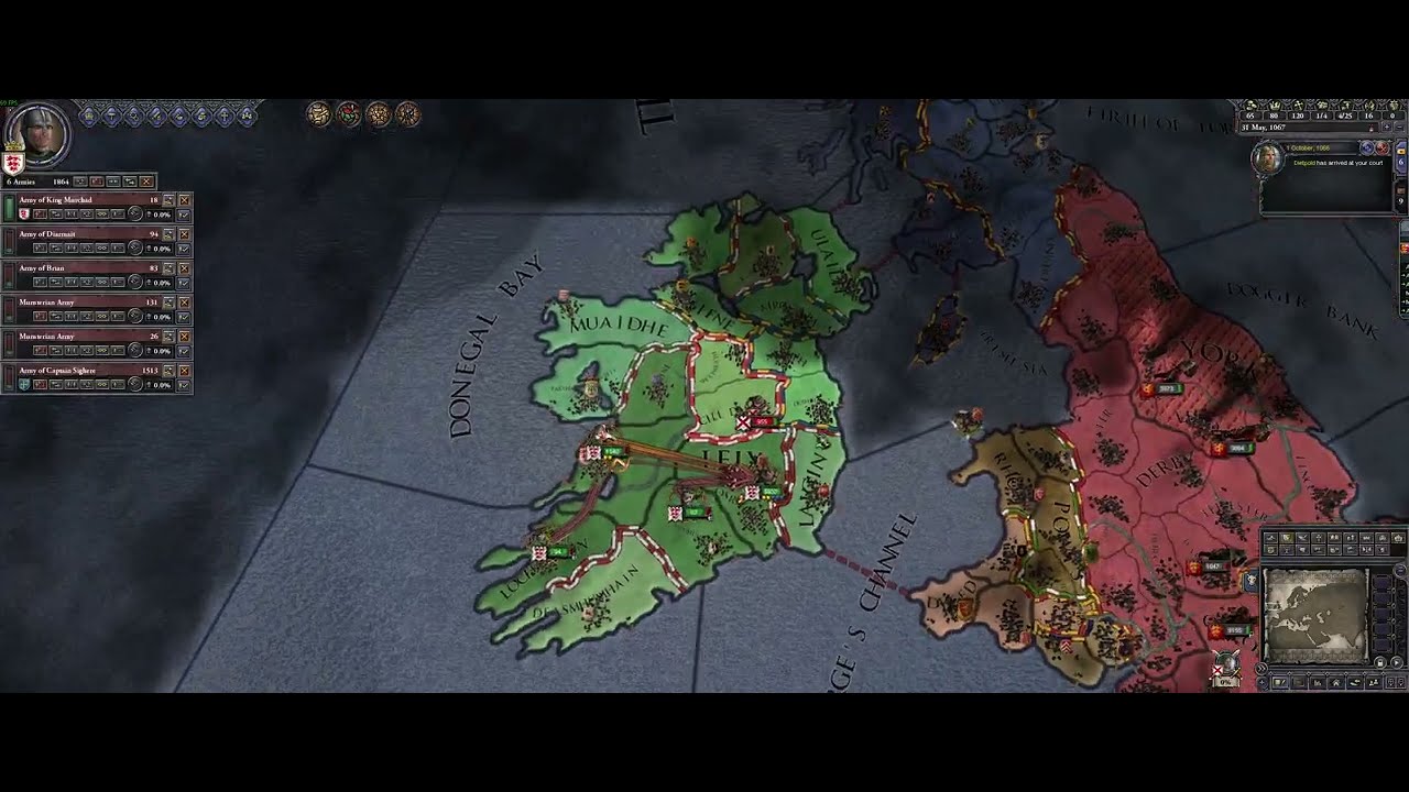 [CK2] King of Ireland Speedrun (Irish Nation IGT - 11m 13d)