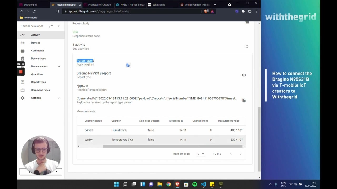 How to connect a Dragino N95S31B to the IoT monitoring platform
