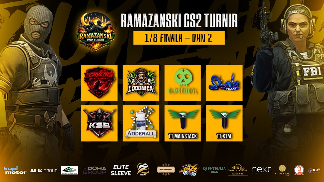 1/8 FINALA - BO3 - DAN 2 | LOODNICA VS ADDERALL - RAMAZANSKI CS2 TURNIR