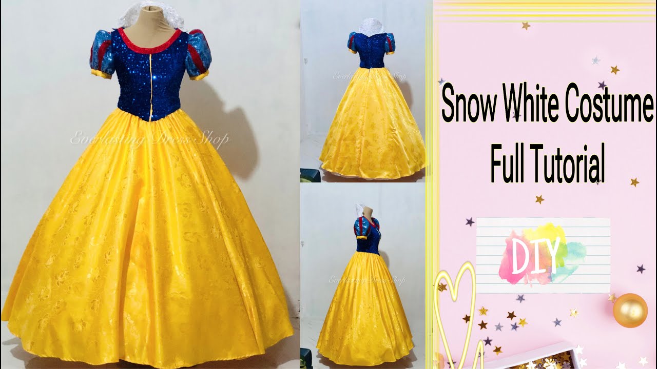Snow white costume | Disney Princess Snow White | how to make a simple snow white costume