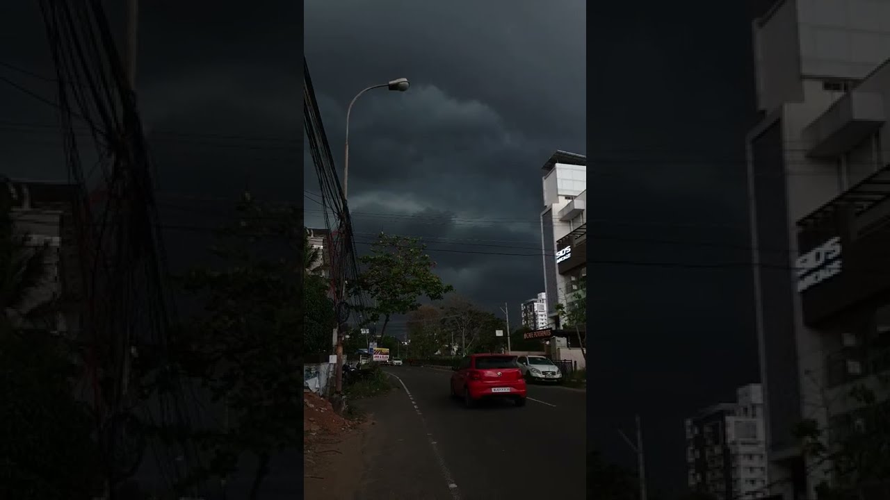 the darkest cloud with heavy rain comes to cover .