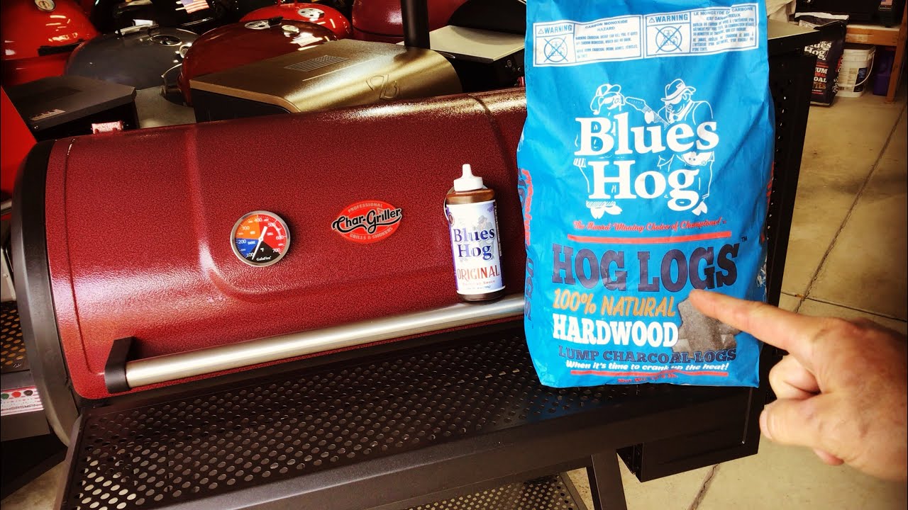 Char-Griller Gravity 980 Charcoal Grill Using Blues Hog, Hog Logs! / Awesome Baby Back Ribs!