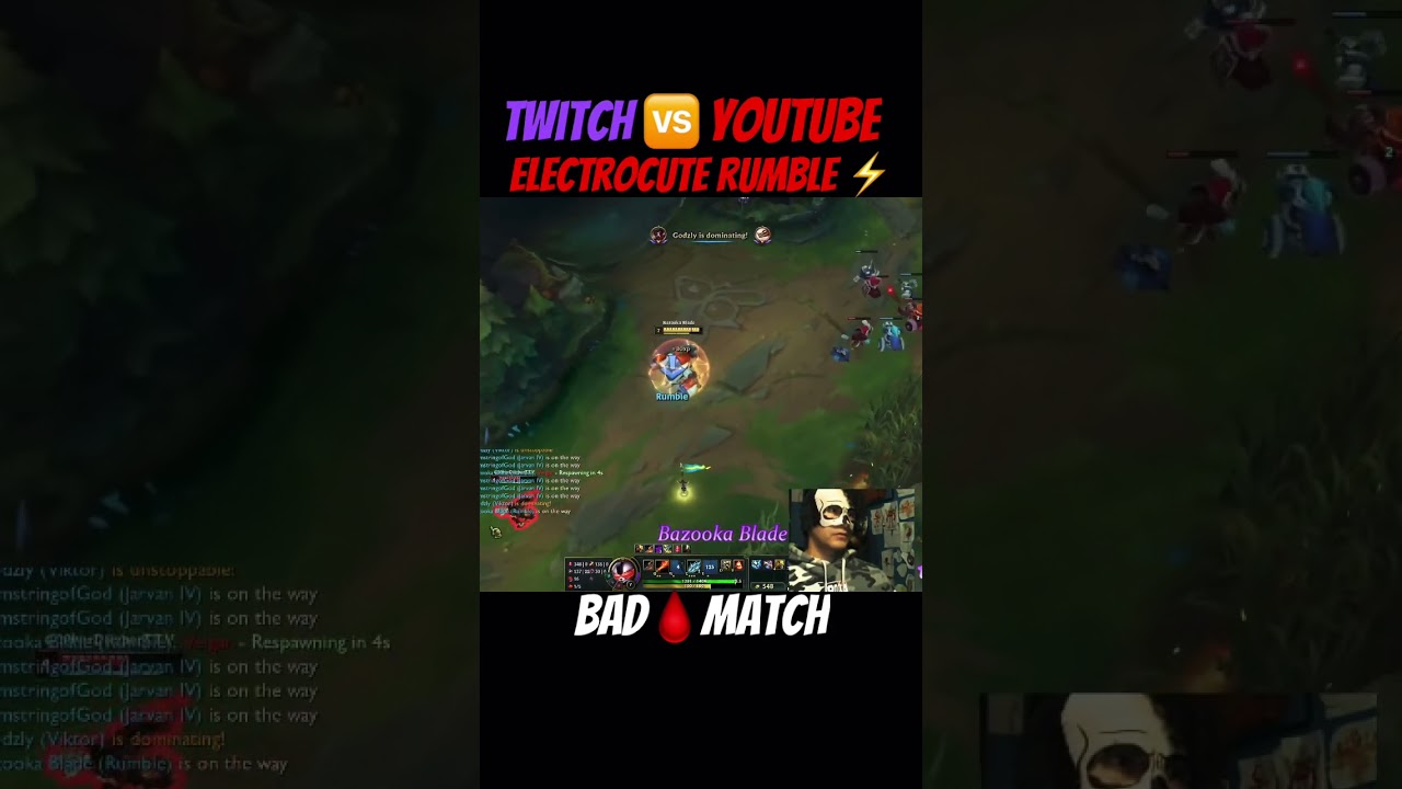 Twitch vs YouTube. bad🩸match/ rumble electrocute ⚡️  