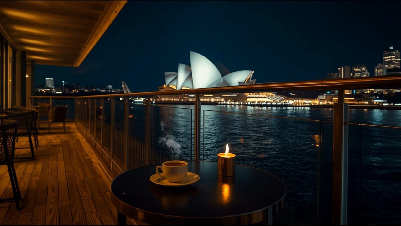 Sydney Night Jazz 🎶 Relaxing Music for Focus, Sleep & Stress Relief | Opera House Views