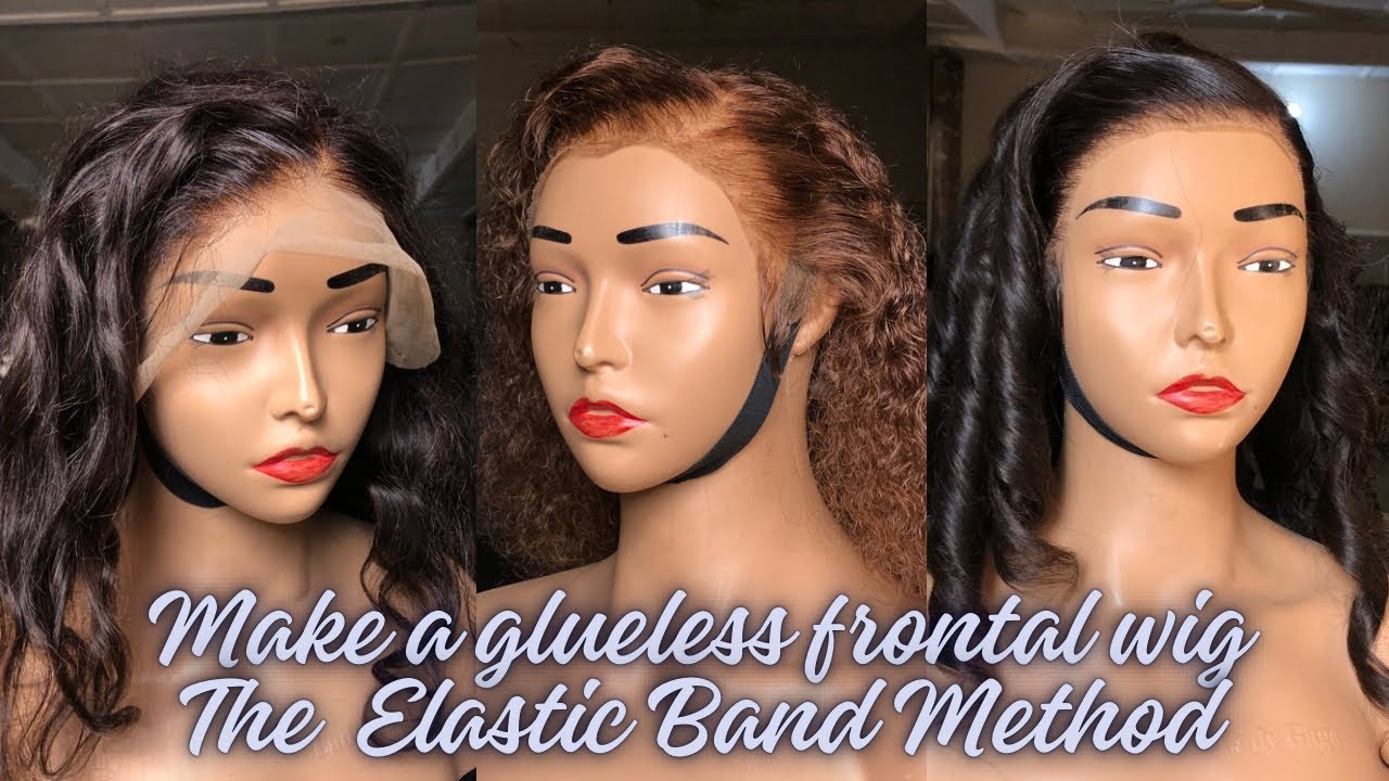 TUTORIAL: HOW TO TRANSFORM A FRONTAL WIG TO A GLUELESS WIG, THE ELASTIC BAND METHOD #youtube