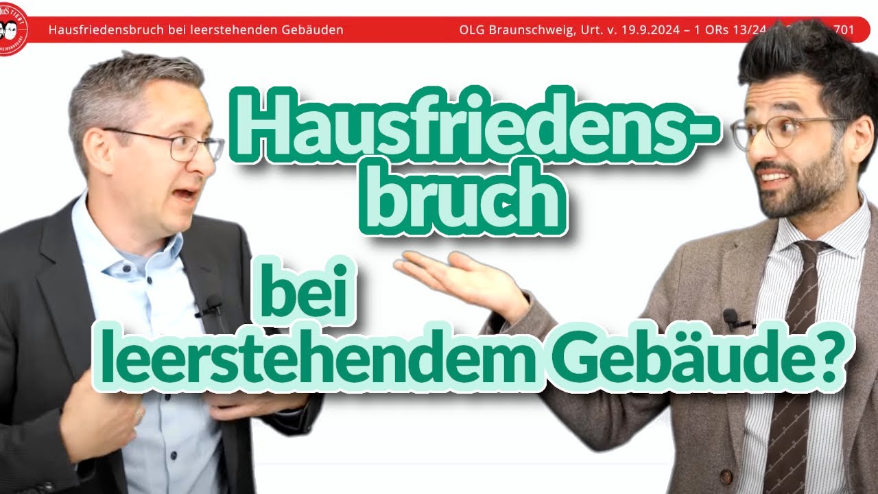 Hausfriedensbruch bei leerstehenden Gebäuden
