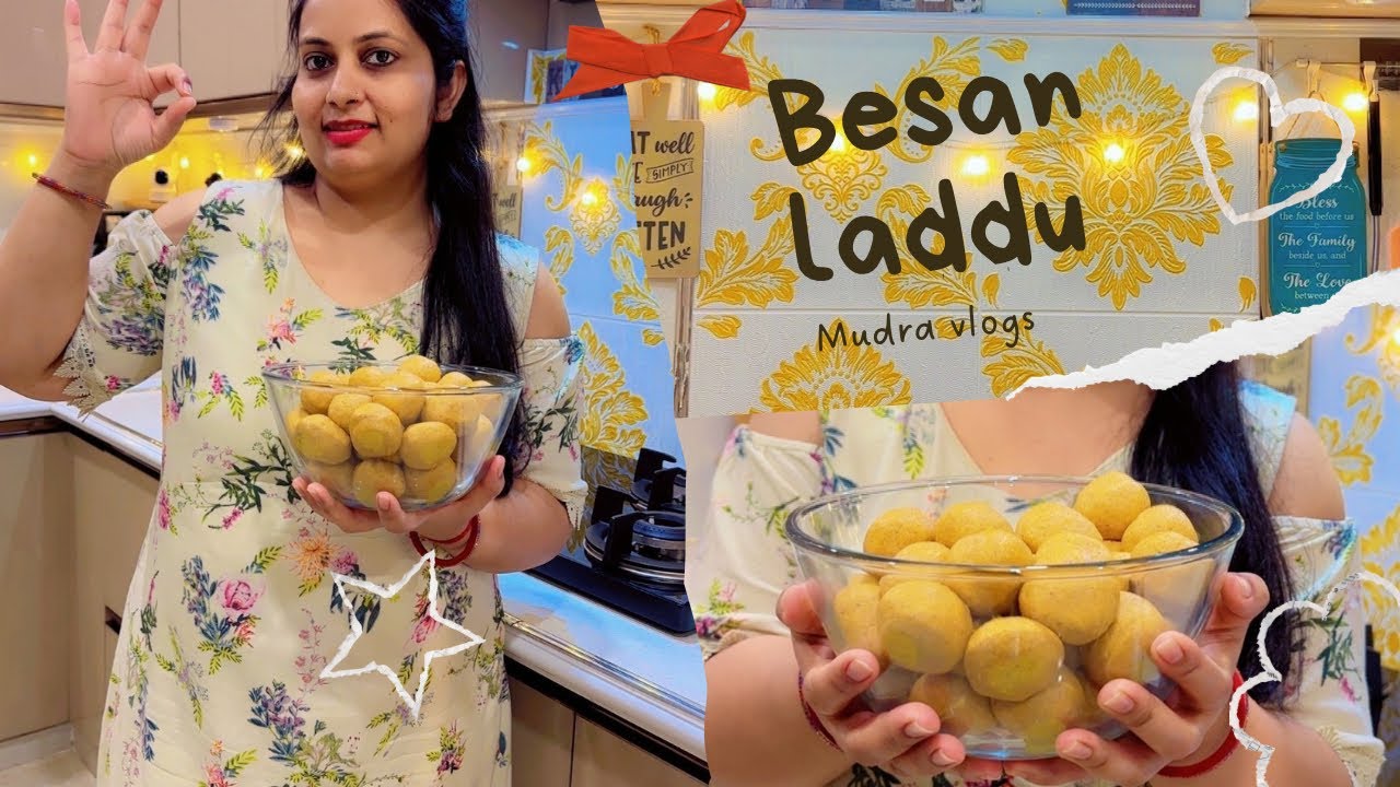 Itne easy hai besan laddu banane 😁#mudravlogs 