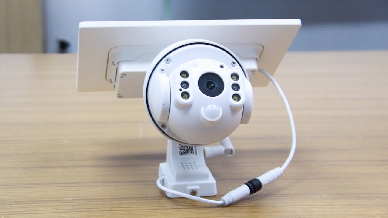 INQMEGA Solar PTZ Camera, installation, connection demonstration 379- Wi-Fi version