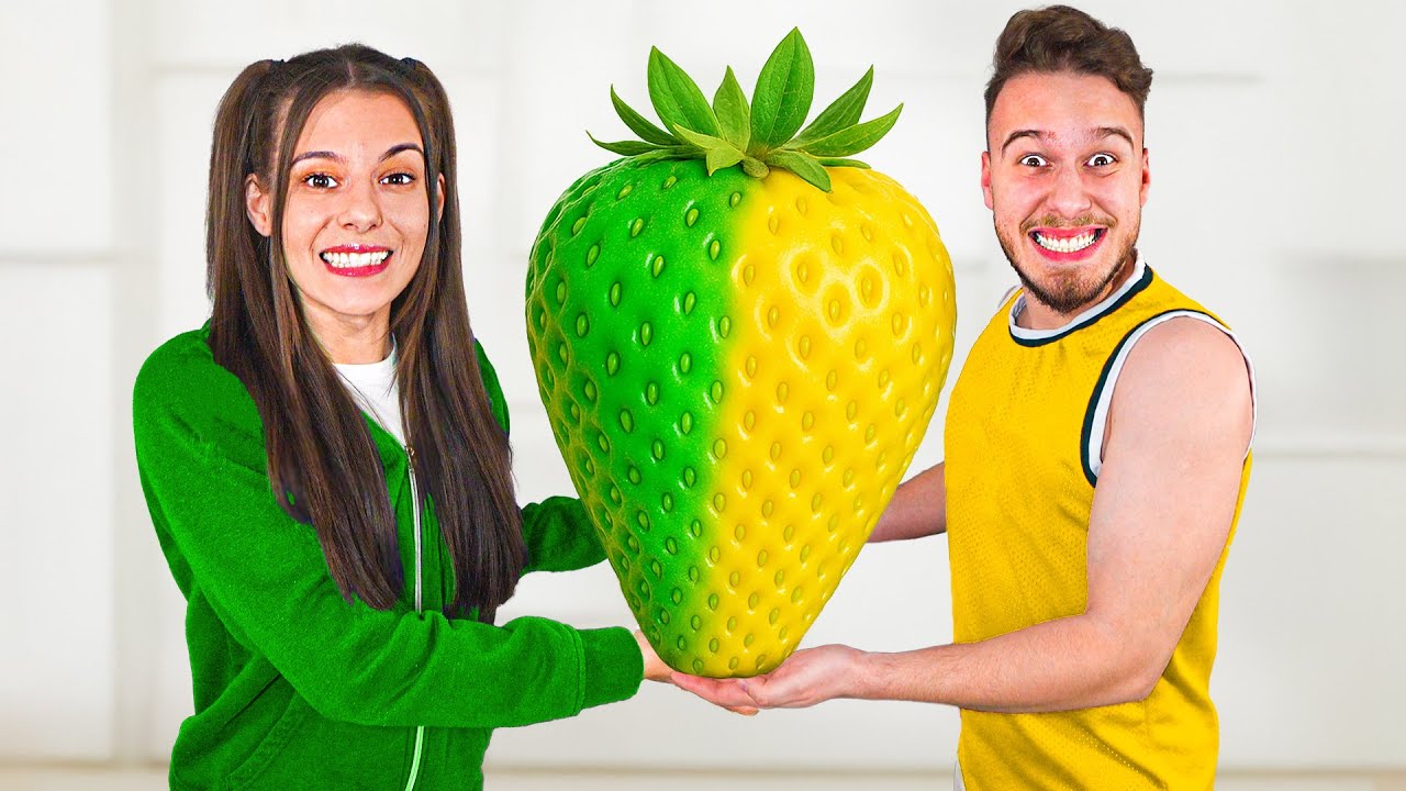 Mâncăm Doar Mâncare Galbenă Vs Verde 24 ORE !
