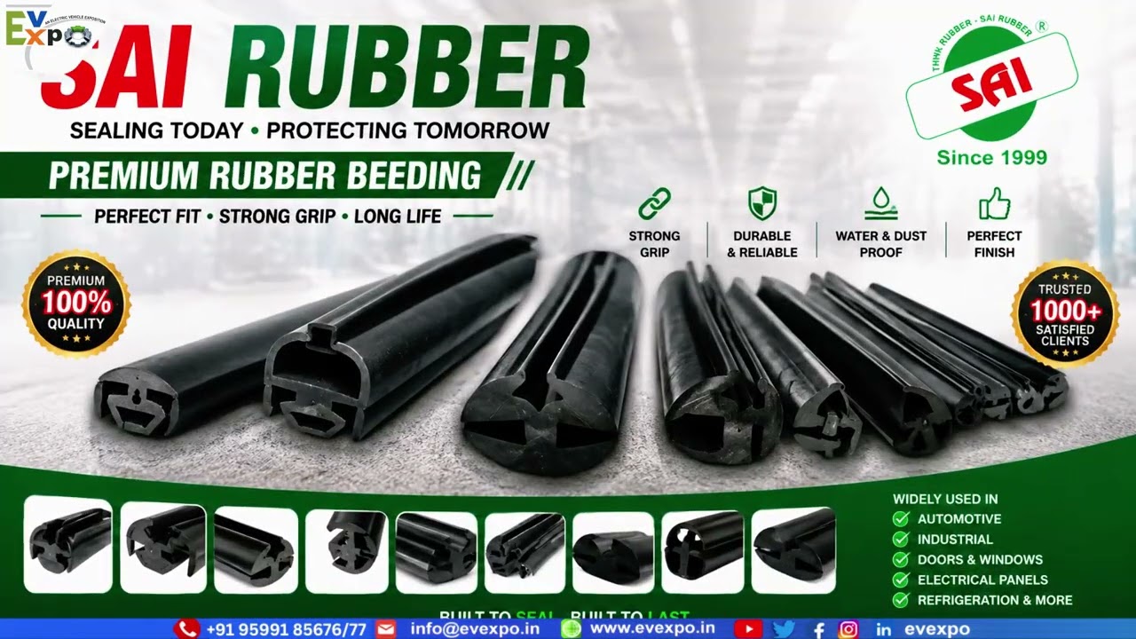 Sai Rubber | Rubbers for EV | Register to Visit 24th Evexpo Delhi 2026 | Link is in Description