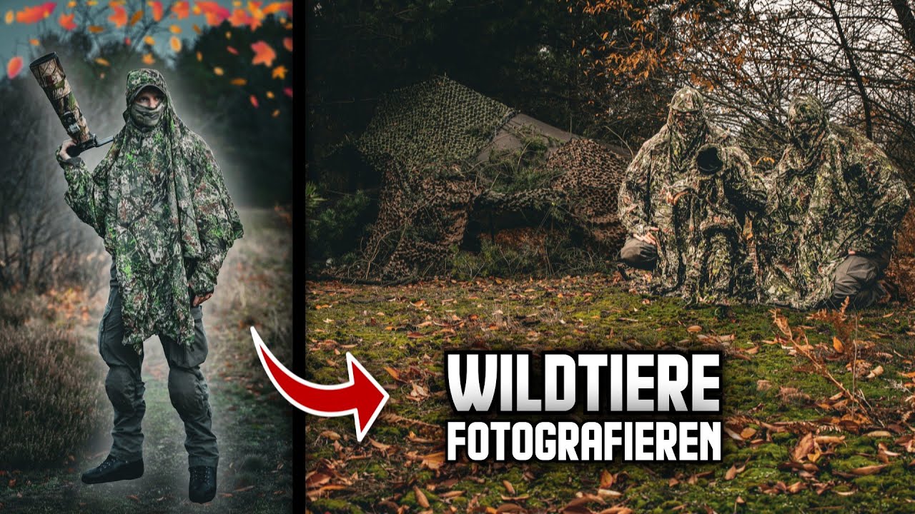 24H DRAUßEN WILDTIERE FOTOGRAFIEREN MIT TARNUNG UND MILITÄRAUSRÜSTUNG!