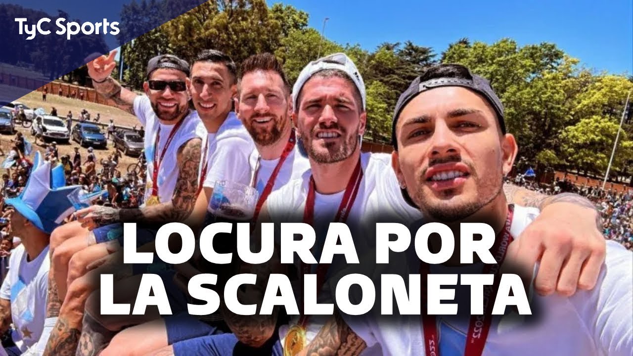 HISTÓRICA CARAVANA EN EL FESTEJO DEL CAMPEÓN 🏆 ASÍ SALIÓ LA SCALONETA DESDE EZEIZA