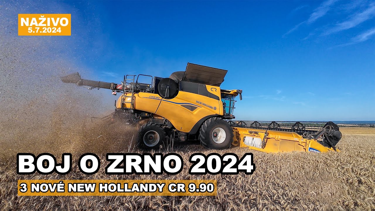 BOJ O ZRNO 2024 #2 [ TRI Nové New Hollandy CR 9.90 v nádhernom prostredí ]