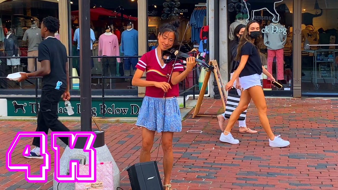 Sunset Walk around Quincy Market Boston 4K - UHD