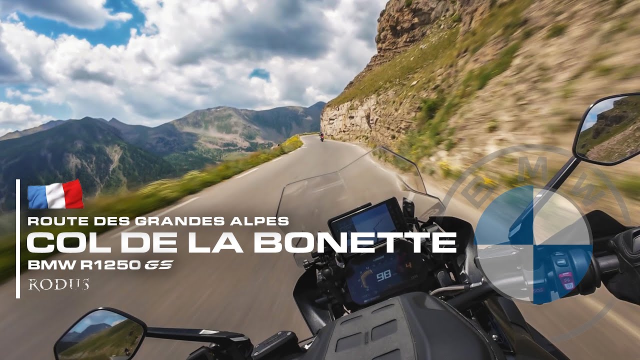 Der kurvenreiche Col de la Bonette ist ein echtes Erlebnis mit dem Motorrad | BMW R1250 GS | POV
