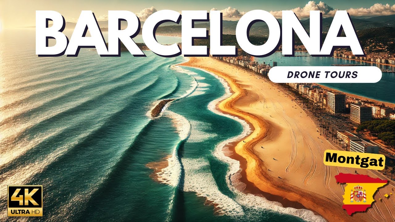 Stunning Drone Footage of Montgat Nord Beach in Winter | A Serene Coastal Escape