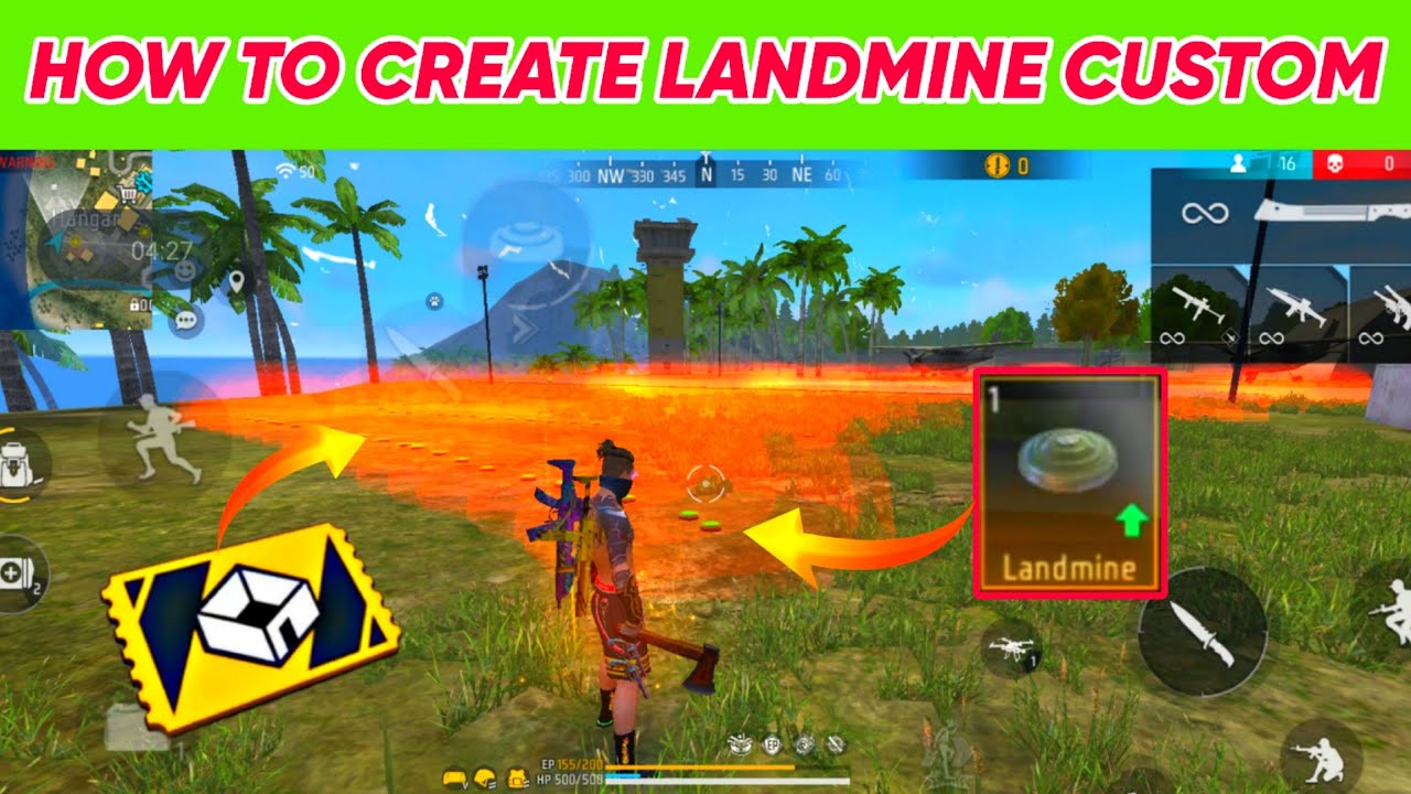 How To Make Landmine Custom Room In Free Fire Max || Landmine Custom Room Kaise Banaye - I Am Mangal