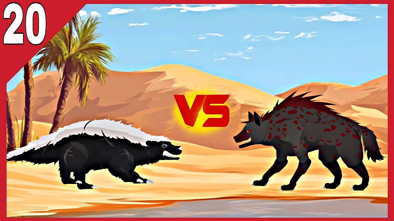 Feral Honey Badger vs Ravaging Hyena | Who Is Stronger? 🐾⚔️