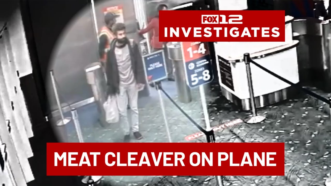 New video sheds light on meat cleaver incident at PDX, as union points to screening pressures