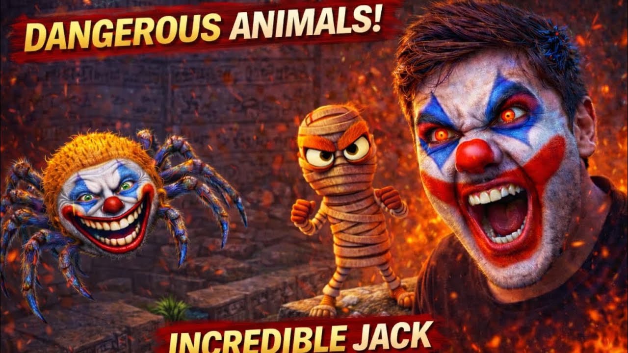 Incredible Jack – Dangerous Animals Level | Spider & Mummy Boss Fight 😱🔥