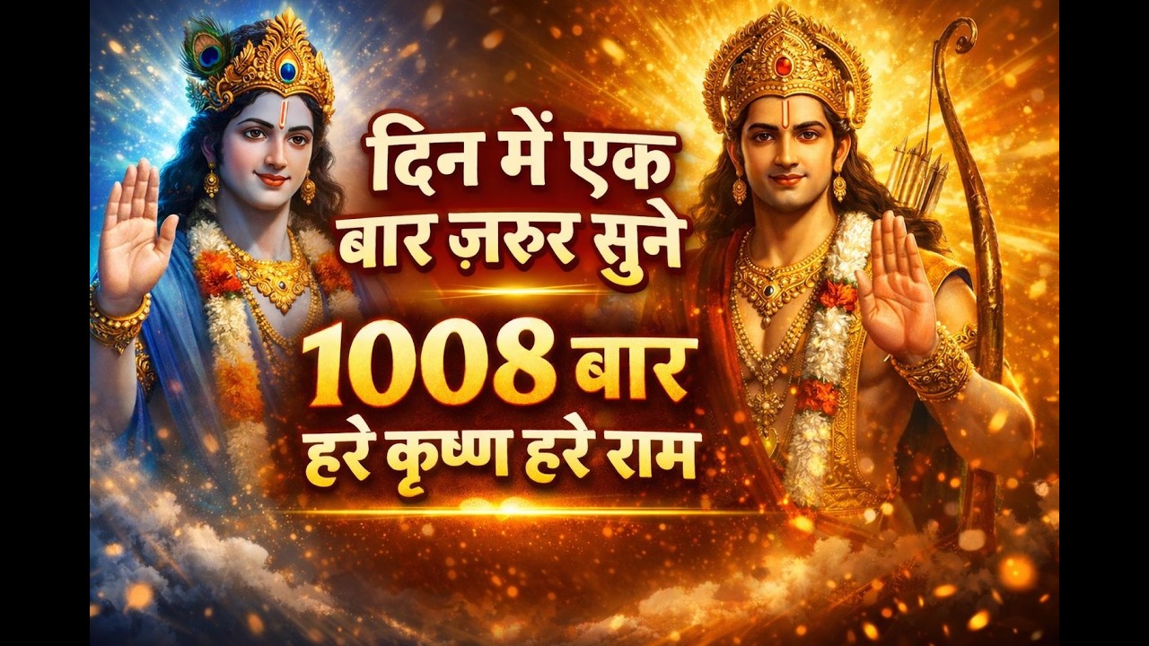 Hare Krishna Hare Rama 1008 Times | Mahamantra Chanting | Divine Peace & Positive Energy