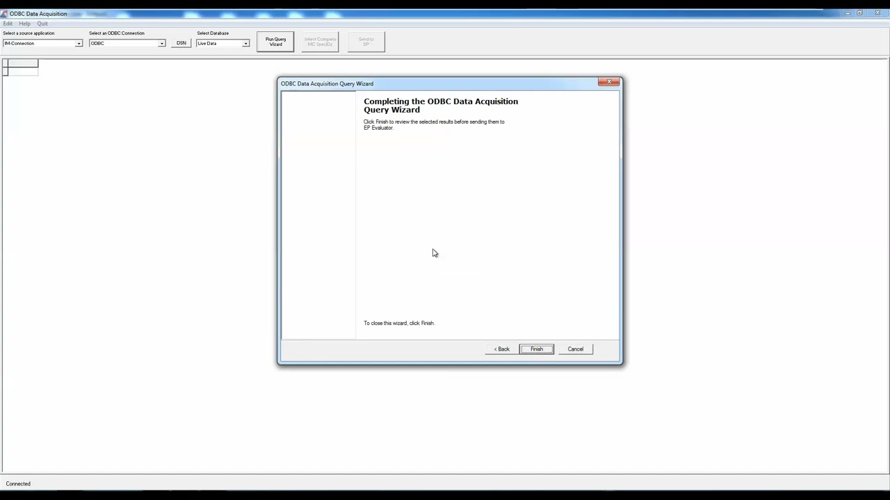 EP Evaluator -  Running an ODBC Query