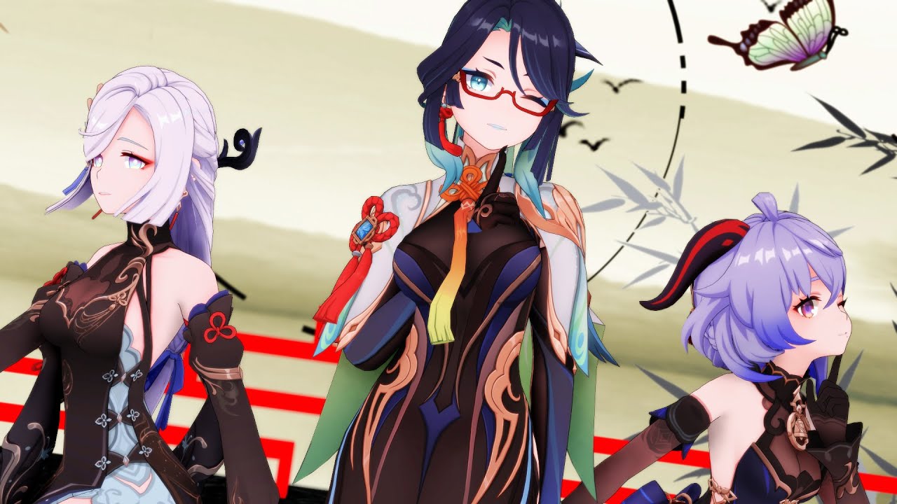 【MMD/ Genshin Impact】桃源恋歌 Tougenrenka 【Xianyun, Shenhe, Ganyu】