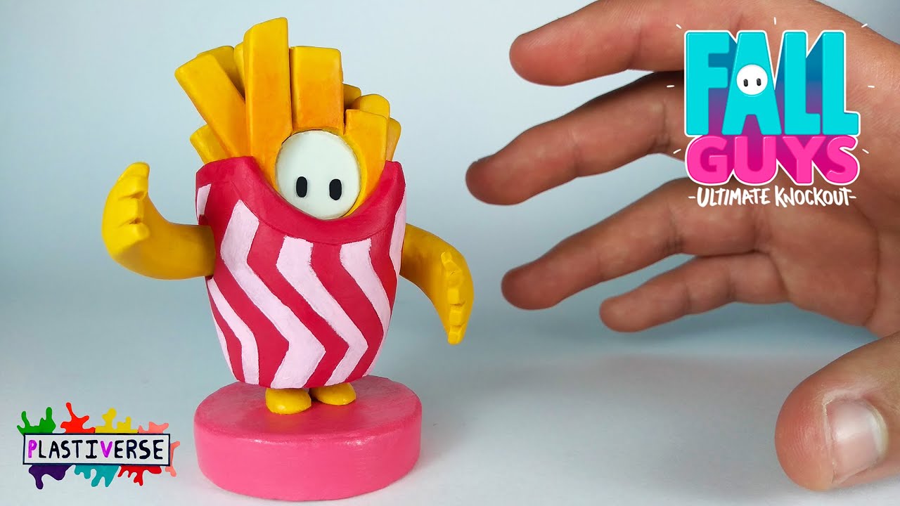 Cómo Hacer a las Papas Fritas de Fall Guys de Plastilina / Clay / DIY