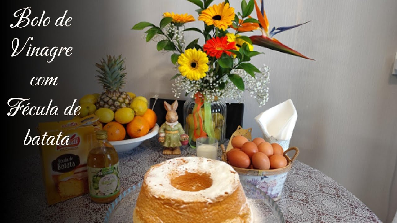 Bolo de vinagre com fécula de batata