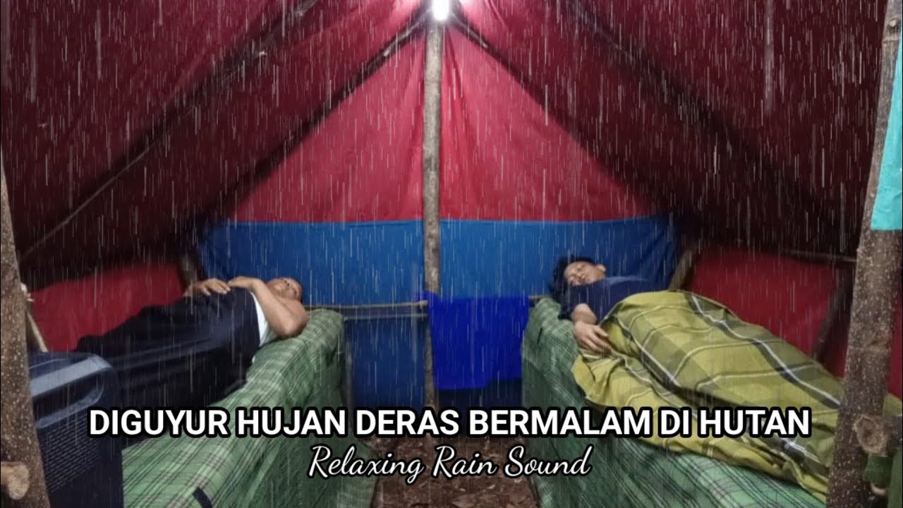 diguyur hujan deras ditengah malam sampai pagi, relaxing rain sound