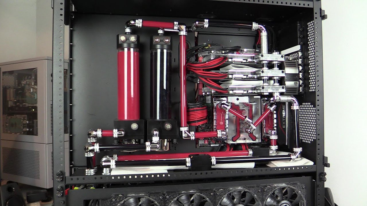 STH10 Monsta - Build Log 6. Install Acrylic Tubing,  Aquaero and Fill Loops