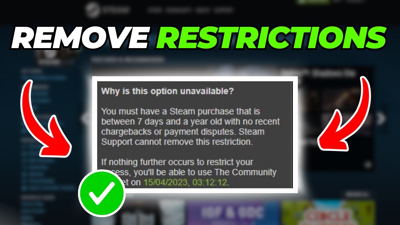 How To Remove Steam Market Restrictions (EASY FIX)