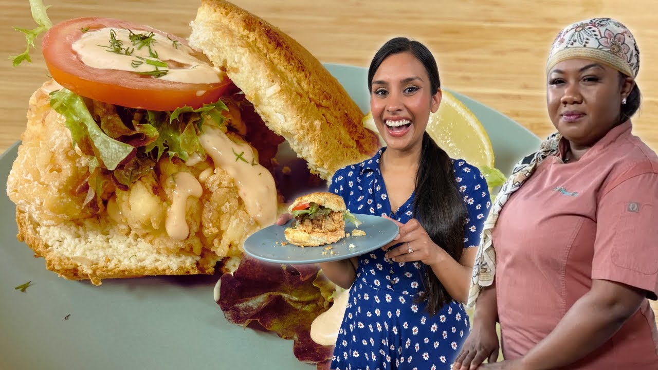 Bahamian Cracked Lobster Sandwich ft. Raquel Fox | Deepa Does It