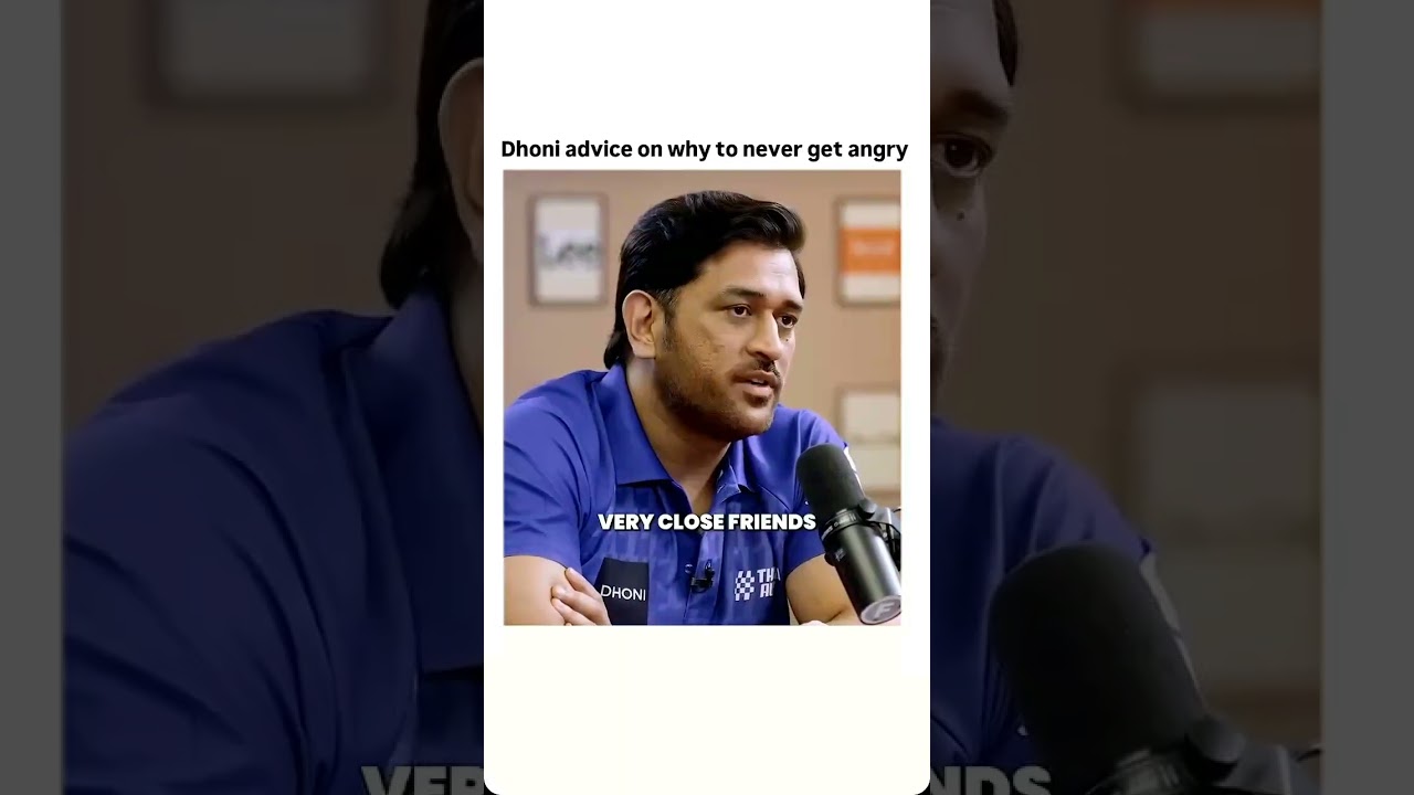 Dhoni advice on why to never get angry 😠 #msdhoni #cricket #india #rajshamanipodcast #viratkohli