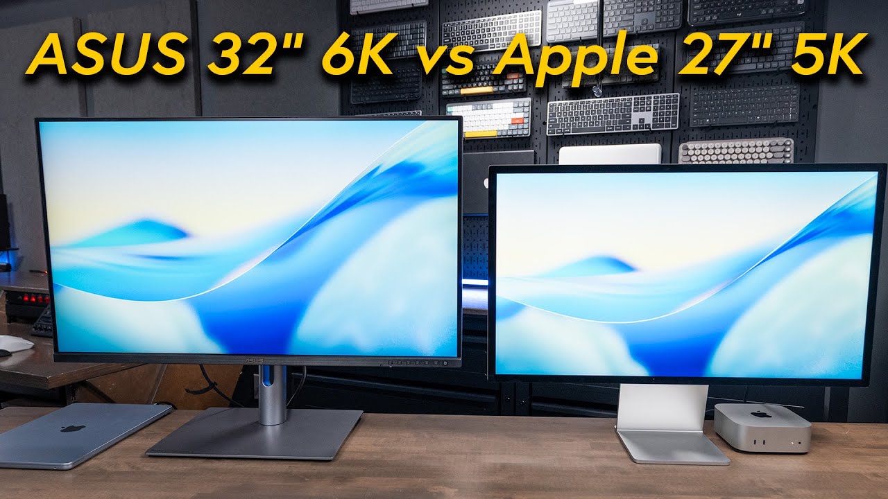 27-дюймовый дисплей Apple Studio против 32-дюймового монитора ASUS 6K ProArt: какой монитор 5K/6K...