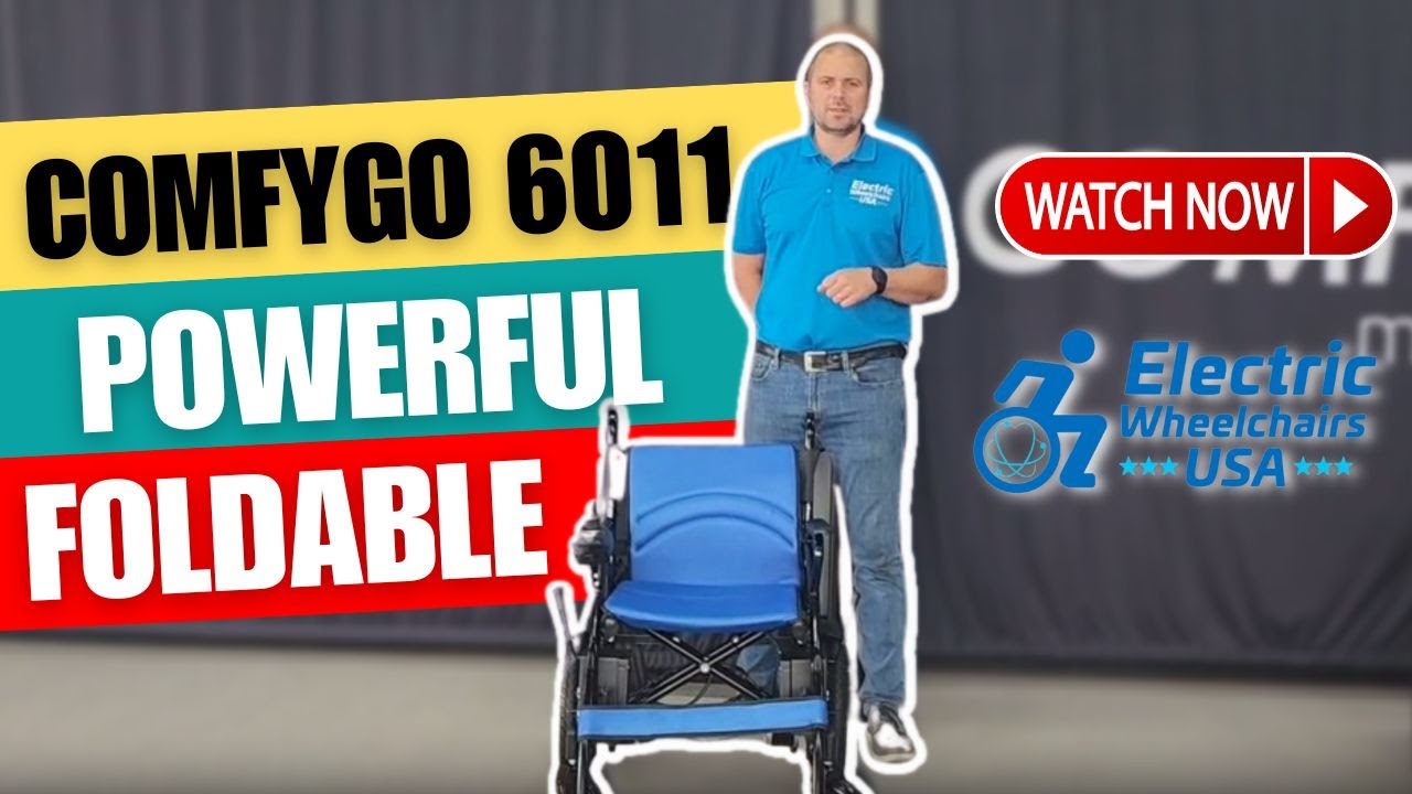 Складная электрическая инвалидная коляска ComfyGo 6011 [2024]