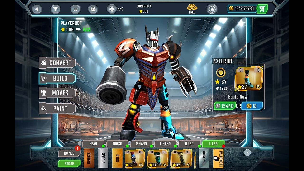 لعبة real steel boxing champion صممت لي روبوت اسطوري 💯 بالمئة 
