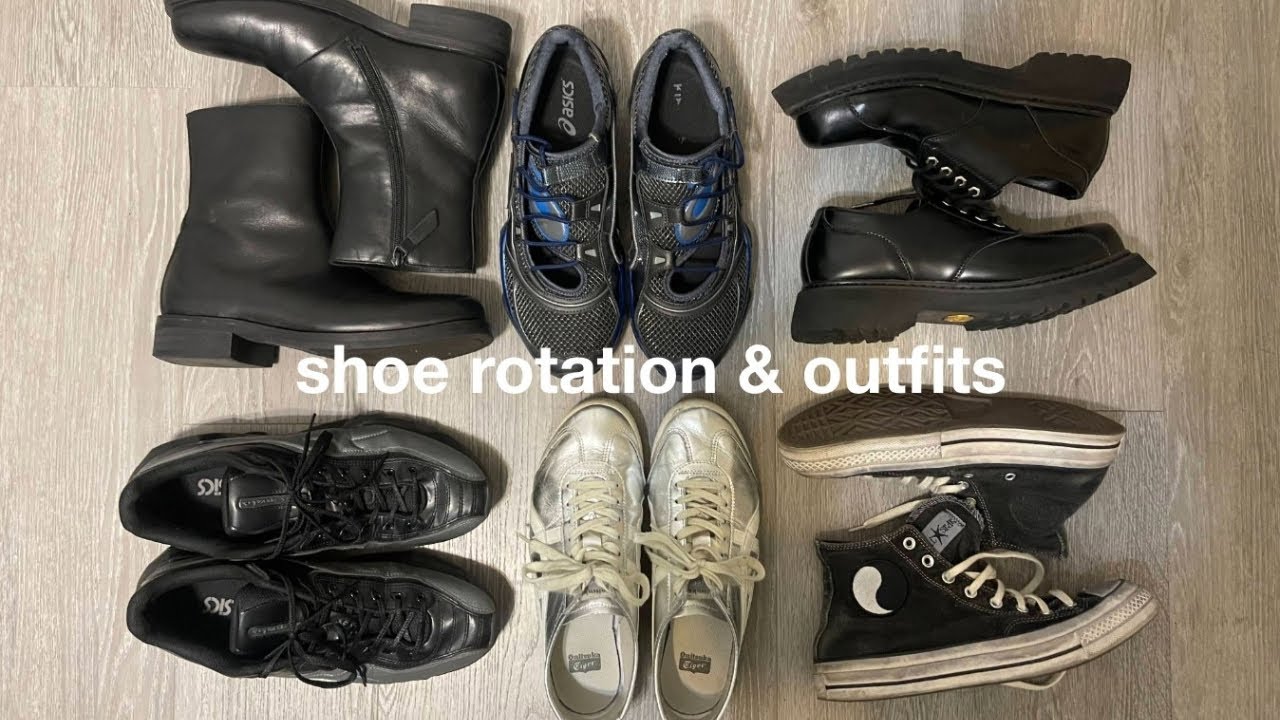 my 2025 shoe rotation + outfits (vuja de, our legacy, acne studios)