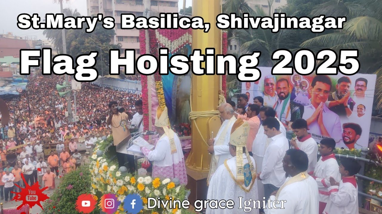 First day flag hoisting at St Mary's Basilica 2025