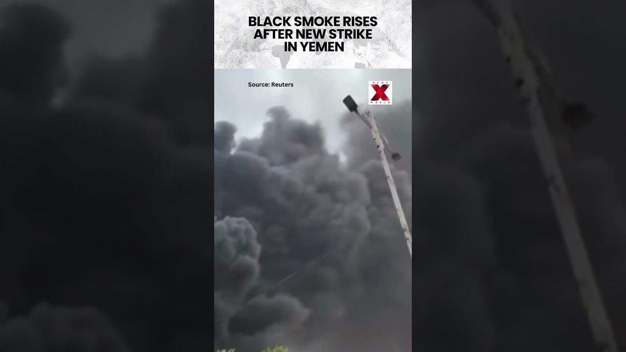 #shorts | Fresh Attack in Yemen Sparks Smoke and Panic | #israelairstrike #houthis #yemen