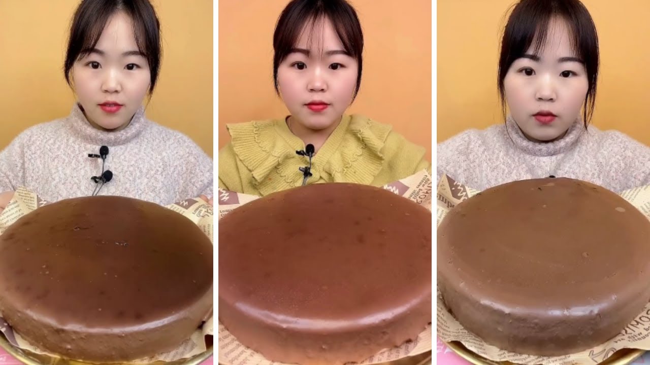 CHOCOLATE LAVA CAKE |Thick Chocolate | ASMR Chinese Mukbang