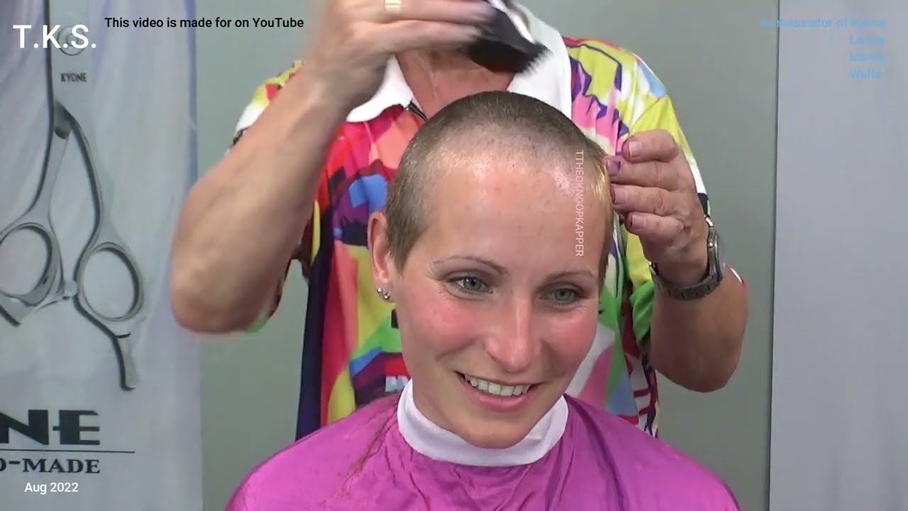 the Challenge is ULTRA SHORT and Platinum Blonde Maria did it ! Clipper cut and color tutorial by TK