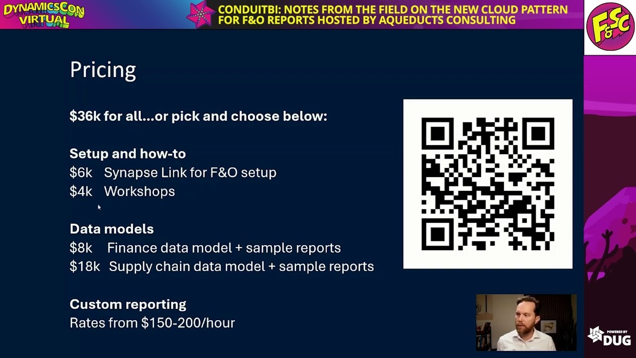 ConduitBI: Notes From the Field on New Cloud Pattern for F&O Reports Hosted by Aqueducts Consulting