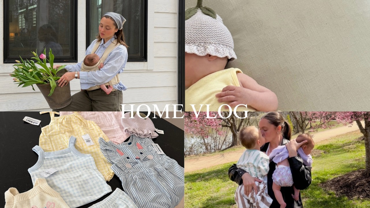MOST BASIC MOM VLOG!! At home, baby clothes haul & more #2under2 #babywear #nontoxic