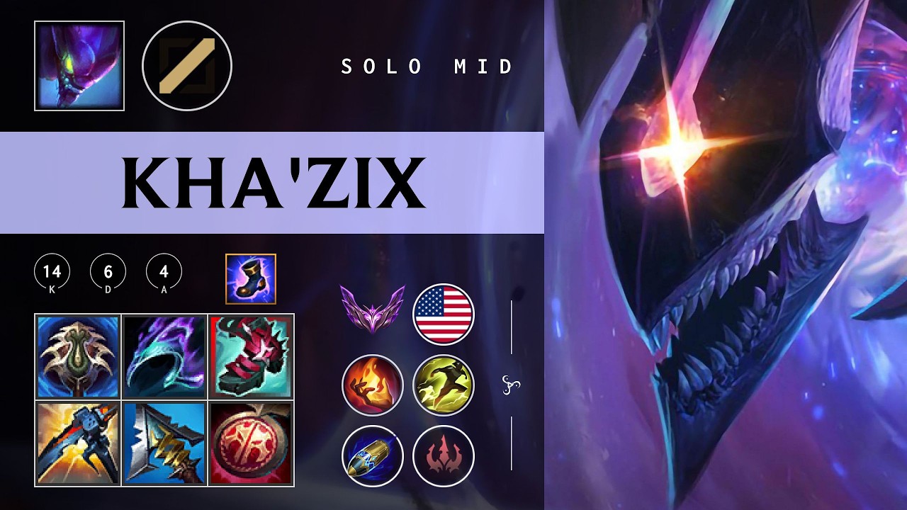 Kha'Zix Mid vs Xerath - NA Master Patch 26.04