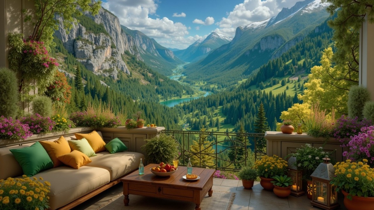 Утренний джаз на уютной веранде ~ Спокойная атмосфера и релакс