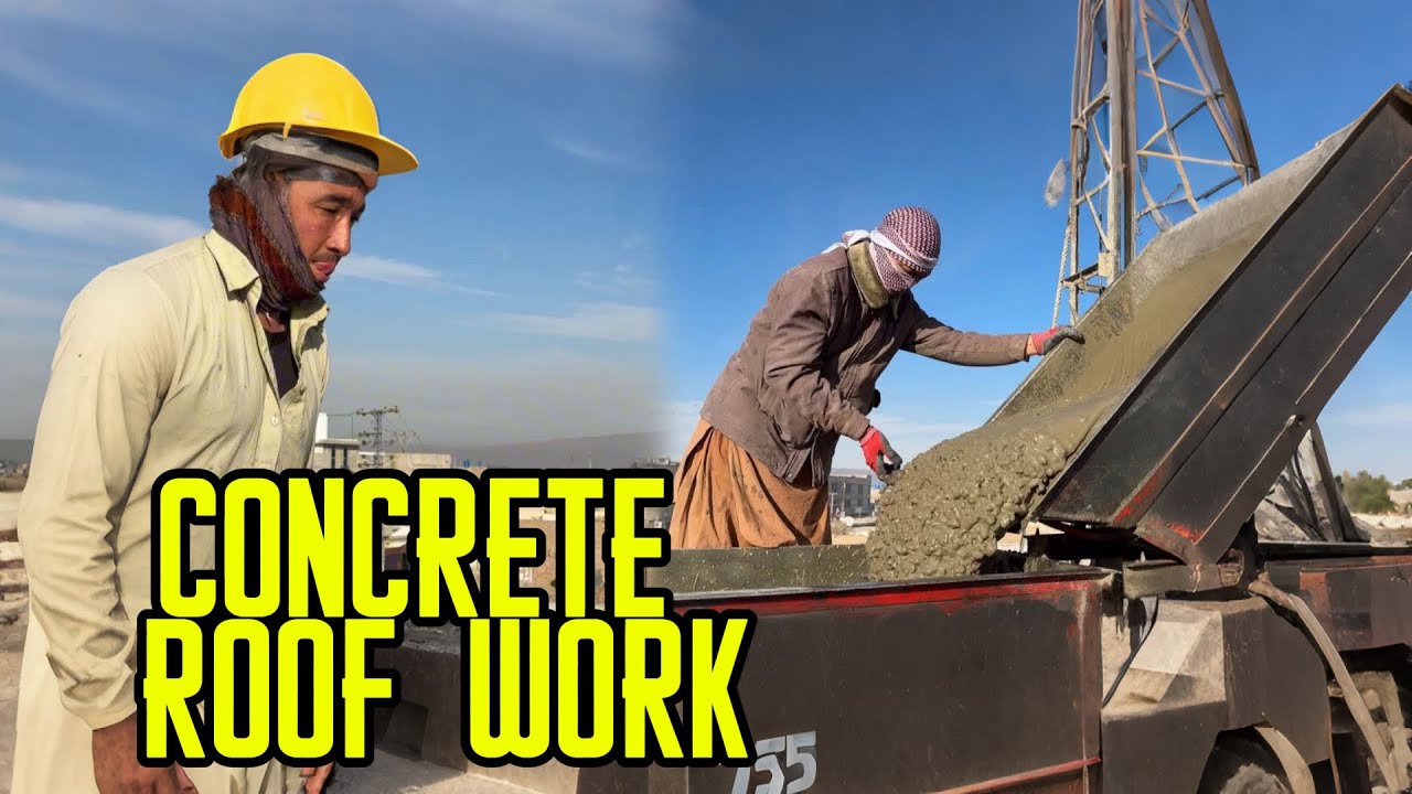 Satisfying Roof Concrete Pouring | Relaxing Construction Timelapse