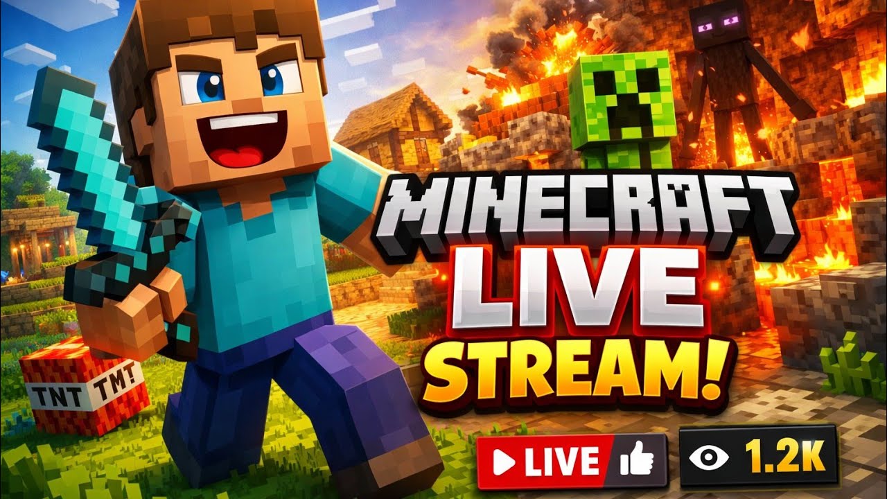 minecraft live stream 😀 day 3#live