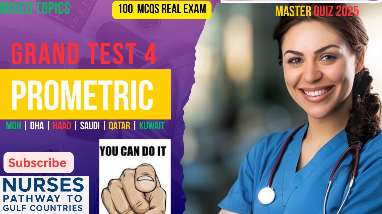 Prometric Grand Test 4 | 100 Real Exam MCQs 2025 | Answers & Rationales | DHA | MOH | HAAD | Saudi